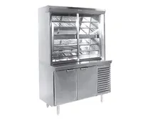product of La Rosa Refrigeration L-30162-32 62" X 32" Mirror-Back Case, 4 Shelves, Sliding Doors, 115V, Detroit