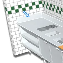 product of La Rosa Refrigeration L-90151 Serving Counter Splash