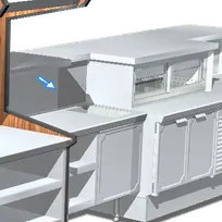 product of La Rosa Refrigeration L-90167 Serving Counter Splash