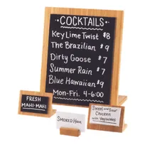 product of Cal-Mil 1103-23-60 Bamboo Write‑On Sign Board, 4-1/4"W x 2-1/8"D x 2-3/4"H, 3-1/4"W x 2"H, BPA‑Free