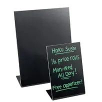 product of Cal-Mil 216-13 Classic Write-On Easel, 8-1/2"W x 11"H Black Tabletop Sign Board