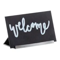 product of Cal-Mil 3049-32 Black Chalkboard Sign, 3" X 2" Writing Surface, Open Frame, Steel Base Wood BPA Free