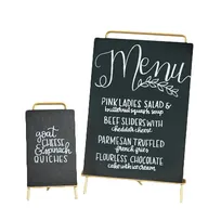 product of Cal-Mil 3717-46-46 Mid-Century Write-On Sign & Easel, 4"W x 6"H, Brass Easel