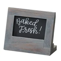 product of Cal-Mil 3818-23-83 Ashwood Chalkboard Sign, 5-1/2"W x 2-1/2"D x 4-1/2"H, 3"W x 2"H, Oak, Gray Wash