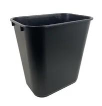 product of Thunder Group PLWT007K Waste Basket, 29 Qt (7 Gal) Black Plastic, Durable Office Trash Can