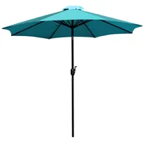 product of Flash Furniture GM-402003-TL-GG 9ft Round Patio Umbrella, Teal Polyester, 1.5in Aluminum Pole, Crank Lift & Tilt