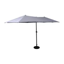 product of Flash Furniture GM-WL-UU021-GRY-GG 15ft Triple Head Rectangular Patio Umbrella, 2in Steel Pole, Gray