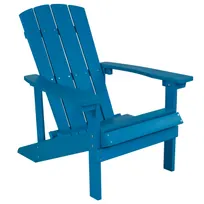 product of Flash Furniture JJ-C14501-BLU-GG Blue Adirondack Chair, 350 lb. Capacity, Weather-Resistant Polystyrene