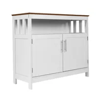 product of Flash Furniture NAN-F-HY-B23108-WHWAL-GG Mayfield Classic 40 Buffet Cabinet, White with Walnut Finish Top