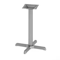 product of Flash Furniture XU-T2222-SLV-GG Beverly Table Base, 22x22, Bar Height, X-Base, Cast Iron, Silver Finish
