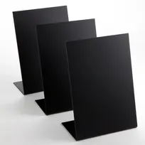 product of American Metalcraft TBABLA5 Chalkboard Tabletop Sign, 5-7/8" L x 3" W x 8-1/4" H, Standalone Black