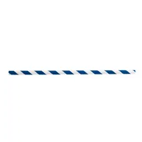 product of TableCraft Products 100121 Blue Striped Paper Straws, 7-3/4"L, 6mm Thick - 500/Pack