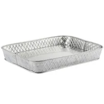 product of TableCraft Products 10039 Rectangular Platter, 12" x 9" x 1.5" Stainless Steel Silver Finish