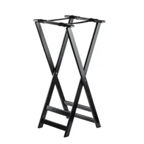 product of TableCraft 10399 Tray Stand - 16-5/8" x 16-1/2" x 32", Rubberwood, Black, 32" Height