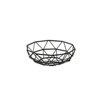 product of TableCraft 10462 - Delta Series 6" Round Powder Coated Steel Food Display Basket, 2" H, Black