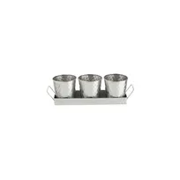 product of TableCraft Products 10486 - 4-Piece Lattice Display Tray, 14-5/8" x 4-1/4" x 4-1/4", Stainless Steel - 4/Set