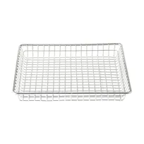product of TableCraft Products 10522 Square Wire Serving Basket, 9" x 9" x 1", Stainless Steel Construction