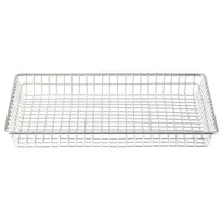 product of TableCraft Products 10524 Rectangular Wire Display Basket, 12" x 8" x 1.5" Stainless Steel Tray