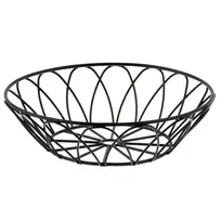 product of TableCraft Products 10535 - Petal Collection Metal Basket, 8" Dia. x 2" H, Black Powder Coat