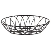 product of TableCraft Products 10536 - Oval Serving Basket, 9" x 6" x 2.5" Metal, Black Powder Coat Finish