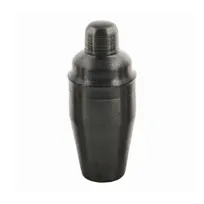 product of TableCraft Products 10552 Cocktail Shaker, 18 oz, 3-Pc, 18/8 Stainless, Black, 3.5" dia x 8"H