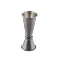 product of TableCraft Products 10560 Jigger, 0.5 oz & 1 oz, 1-3/4"x2-7/8" H, Black Acid Etch, Stainless Steel