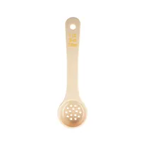 product of TableCraft 10639 1 oz Portion Control Spoon, 7.375" x 2" x .875", Perforated Polycarbonate, Beige, NSF