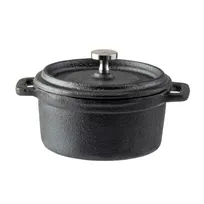 product of TableCraft Products 10747 Cast Iron Dutch Oven, 1 qt, Black, 5" Dia, 4" H, with Lid & Handles