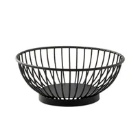 product of TableCraft Products 10820 - Parisian Wire Basket, 6" Dia x 2-1/4" H Round Bottom, Steel, Black Finish