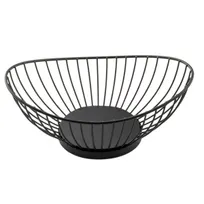 product of TableCraft Products 10822 Oval Wire Basket, 9" x 6" x 3.5" H, Steel, Black Finish - 1/Each