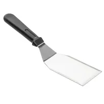 product of TableCraft Products 10931 Stainless Steel Solid Turner, 11-1/2" x 2-3/4" x 3", Black Plastic Handle