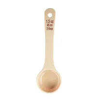 product of TableCraft 11166 Portion Control Spoon - 1-1/2 oz, 7.625"x2.25"x1", Polycarbonate, Beige/Ivory Handle