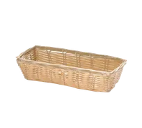 product of TableCraft Products 1116W - Rectangular Serving Basket, 9" x 3-1/2" x 2", Natural Polypropylene