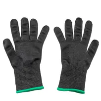 product of TableCraft Products 11209 Cut Resistant Glove, Medium, Polyethylene, Black with Green Cuff - 1 Pair