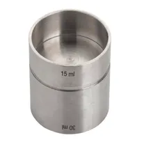 product of TableCraft 11414 Stainless Steel Thimble Jigger, 1/2 oz & 1 oz, 200 Series, Dishwasher-safe, Markers