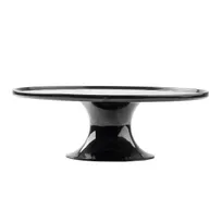 product of TableCraft 11490 - Crofthouse Cake Stand, 11-1/2" Dia. x 4" H, Black Melamine, Round Riser