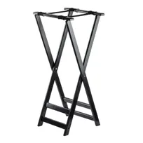 product of TableCraft Products 11520 Tray Stand - 18" x 17" x 38" Rubberwood, Black, Wood Construction