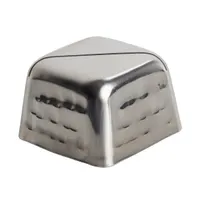 product of TableCraft 11575 Menu Card Holder - 2" x 2" x 1.375", 3" Height, Stainless Steel, Hammered