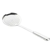 product of TableCraft 11637 Skimmer - 14.5" x 4.25" x 1.75", 4" Bowl, Stainless Steel, Perforated Round Handle