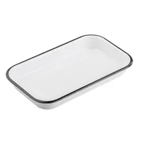 product of TableCraft Products 11671 Sheet Pan, 10-1/8" x 6" x 1-1/8", White/Black, Melamine, Glazed