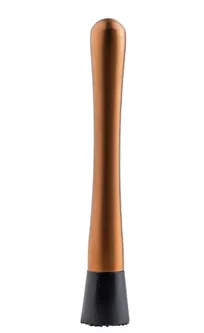 product of TableCraft Products 11819 Muddler - 8" Bronze, 18/8 SS, 1.375" W x 1.375" D x 8.125" H, Plastic Tip