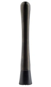 product of TableCraft Products 11824 Muddler - 8" Gunmetal 18/8 Steel, 1.375" W x 1.375" D, 8.125" H, Plastic