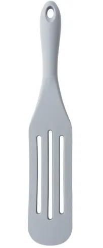 product of TableCraft Products 11838 Slotted Spurtle, Silicone Over Nylon, 1.875"W x 0.75"D x 10.375"H, Gray