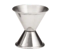product of TableCraft Products 1202 Stainless Steel Jigger, 1/2 oz & 1 oz, Rolled Edge, Dishwasher Safe