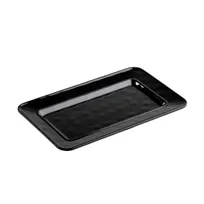 product of TableCraft 12068 - Ridge Collection Black Melamine Serving Platter, 13" x 18" x 1", Rectangular Tray