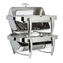 product of TableCraft 12189 - 9-Qt Roll Top Chafer with Window, 26" x 20" x 17", Stainless Steel, Stackable
