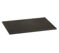 product of TableCraft Products 1218BK Bar Mat - 12" x 18" Black Rubber, Dishwasher Safe, Slip-Resistant