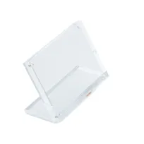 product of TableCraft Products 12210 Acrylic Sign Holder, Clear Rectangular 3.5" x 2" x 2.5", Inset Magnets