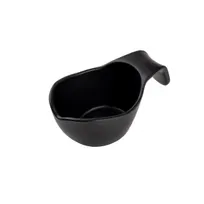 product of TableCraft Products 12274 Gravy Sauce Boat, 8 oz., 6.25" x 3.625" x 2.75", Black Melamine, Stackable