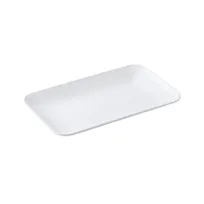 product of TableCraft 12282 Sierra White Melamine Serving Platter, 13" W x 8" D x 1.25" H, Rectangular